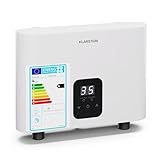 Klarstein Blaze Flow Durchlauferhitzer, 5,5 kW, 230V, Elektronisch, Aluminium-Guss, Kompakt für Küche & Bad, Warmwasser bei 35°C, Installation unter der Spüle, Wartungsfrei