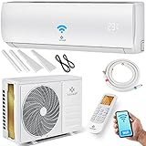 KESSER® Klimaanlage Set Split - mit WiFi/App Funktion Klimagerät - Kühlen A++/ Heizen A+ -12000 BTU/h (3.400 Watt) Kältemittel R32 - Fernbedienung, Timerfunktion - Inkl. komplettem Montagematerial