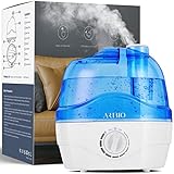 Luftbefeuchter, 2.2L Luftbefeuchter Schlafzimmer mit 360°Drehbare Düse, 28dB Leise, Auto Abschaltung und bis zu 24 Stunden, Leicht zu Reinigender, Humidifier für für ein Zimmer, Kinderzimmer Pflanzen